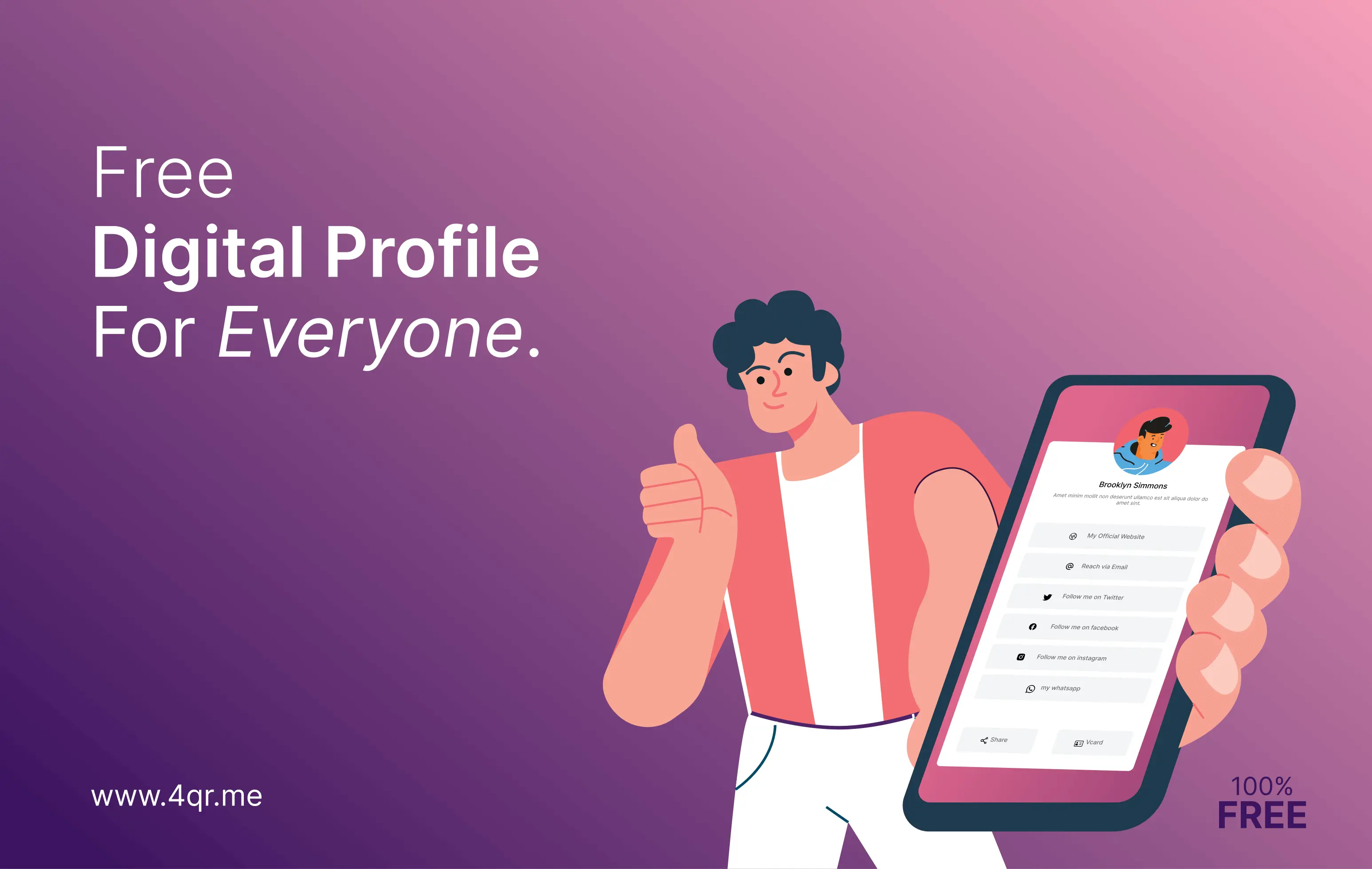 create free online public profile poster